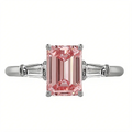 Vexaroa 2ct Pink Emerald-Cut Lab Diamond Ring - product image 2