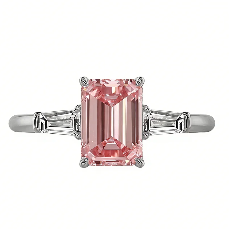 Vexaroa 2ct Pink Emerald-Cut Lab Diamond Ring - product image 2