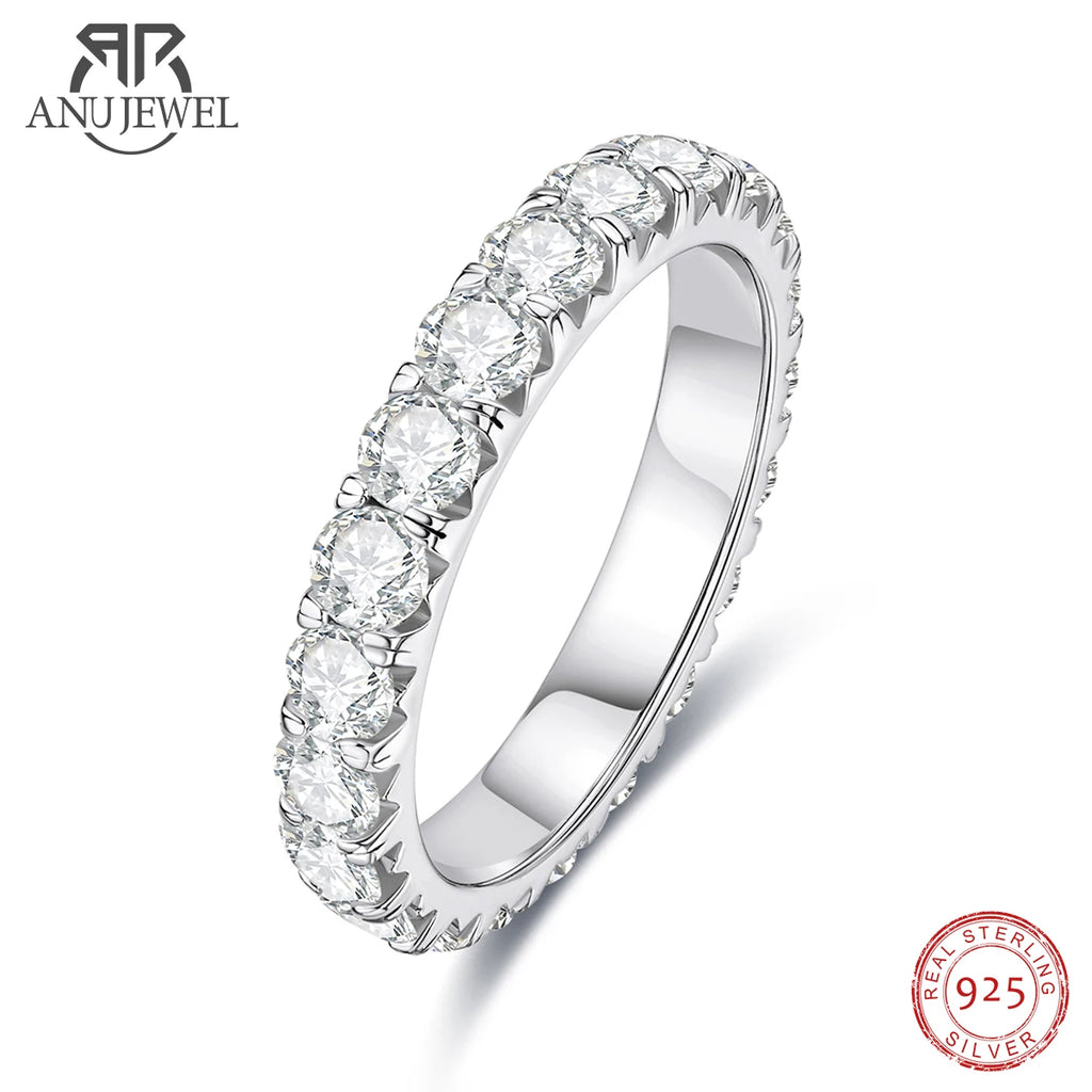 Vexaroa 3mm D-Colour Moissanite Wedding Band - product image 1