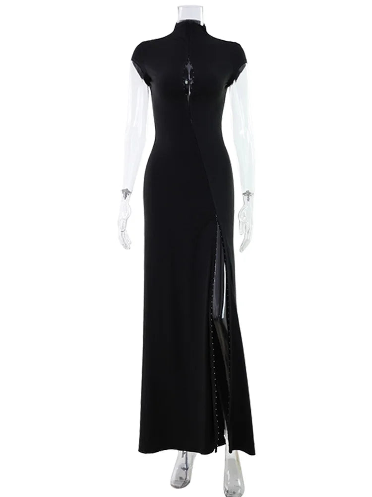 Vexaroa Short Sleeve Bodycon Evening Dress