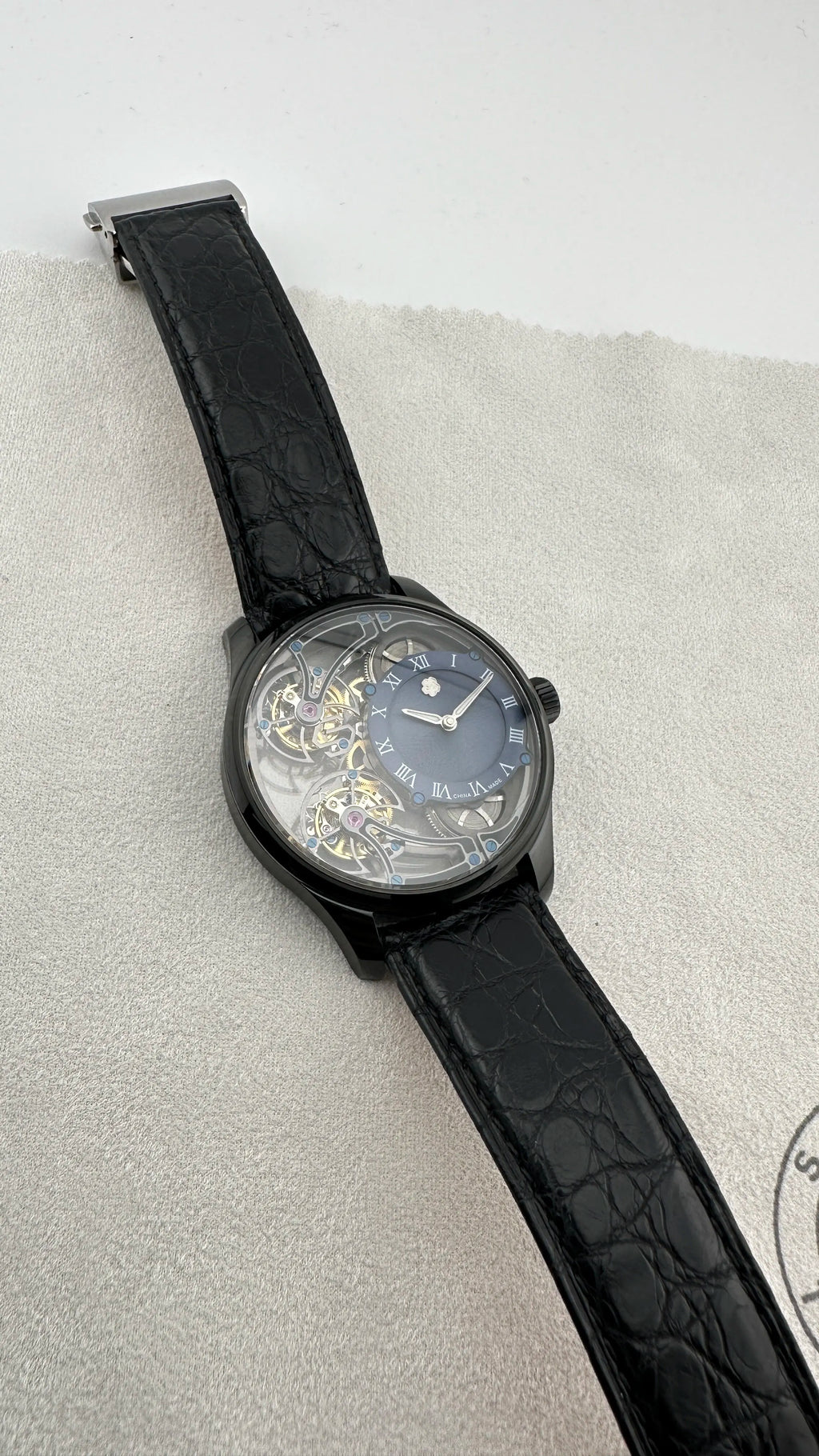 Double Tourbillon Skeleton Luminous Suspension Watch | Vexaroa