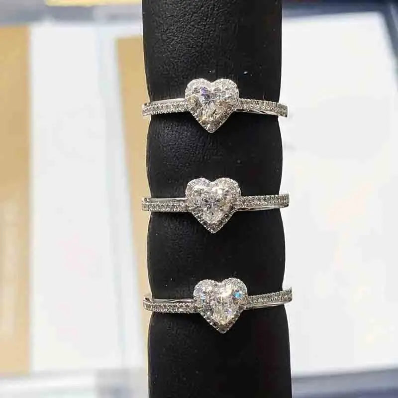 Vexaroa Silver-Tone Heart CZ Engagement Ring — Vexaroa product image 4