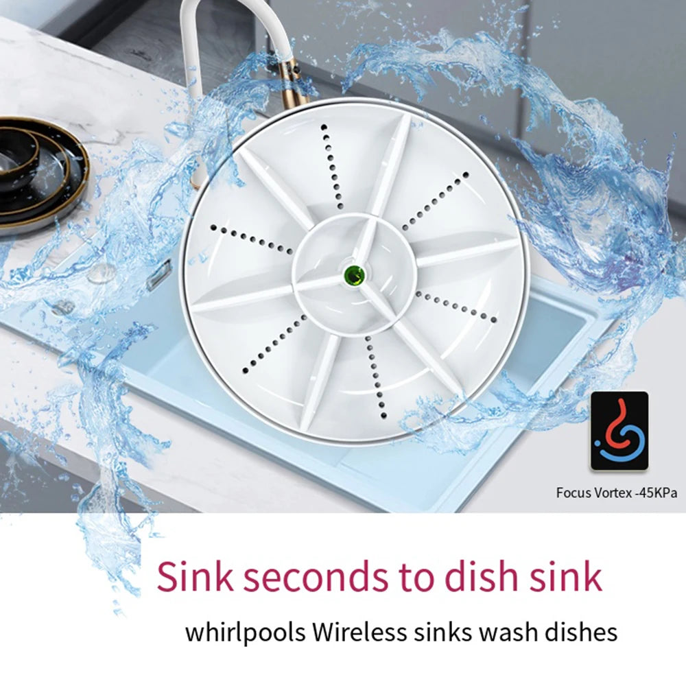 Kitchen Wireless Mini Dishwashers USB Ultrasonic Sink Fruit Vegetable Dish Washer Electric Portable Washing Machines 식기세척기