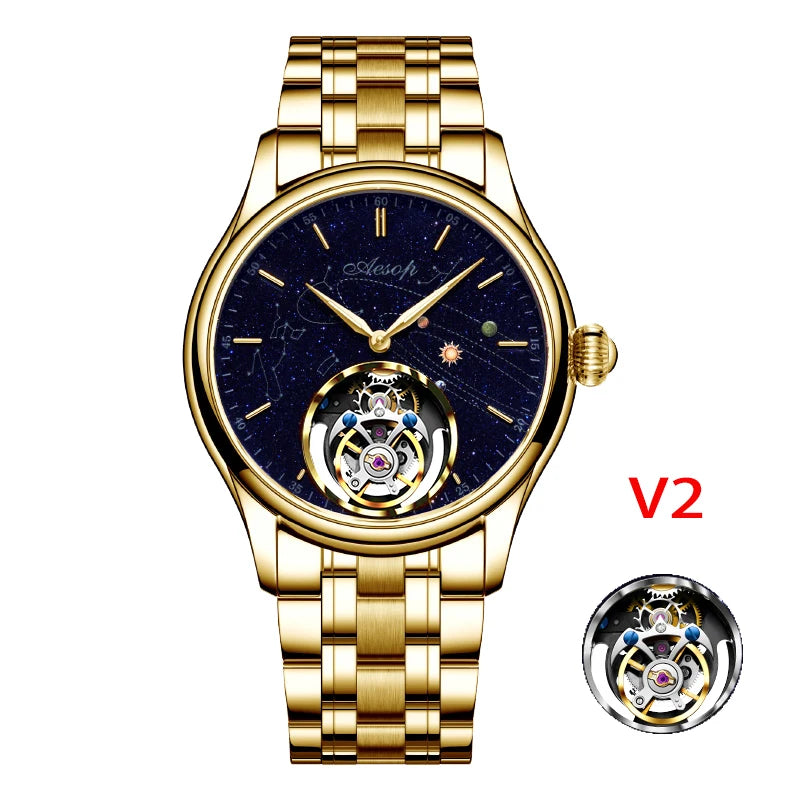 Vexaroa Flying Tourbillon Men's Watch – Skeleton Sapphire