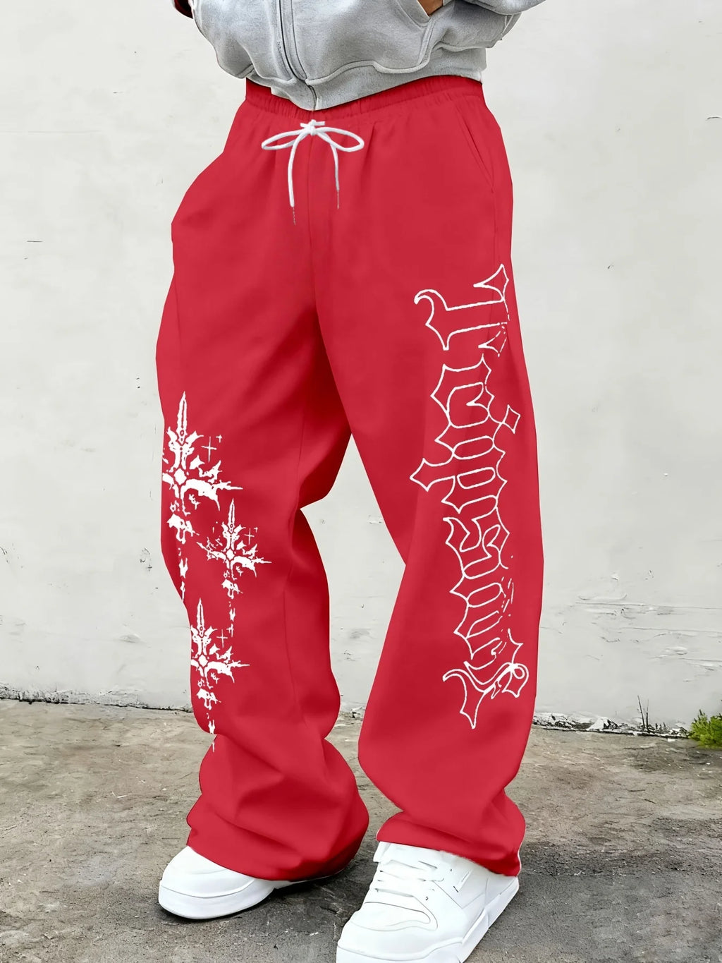 Vexaroa Gothic Graphic Wide-Leg Sweatpants