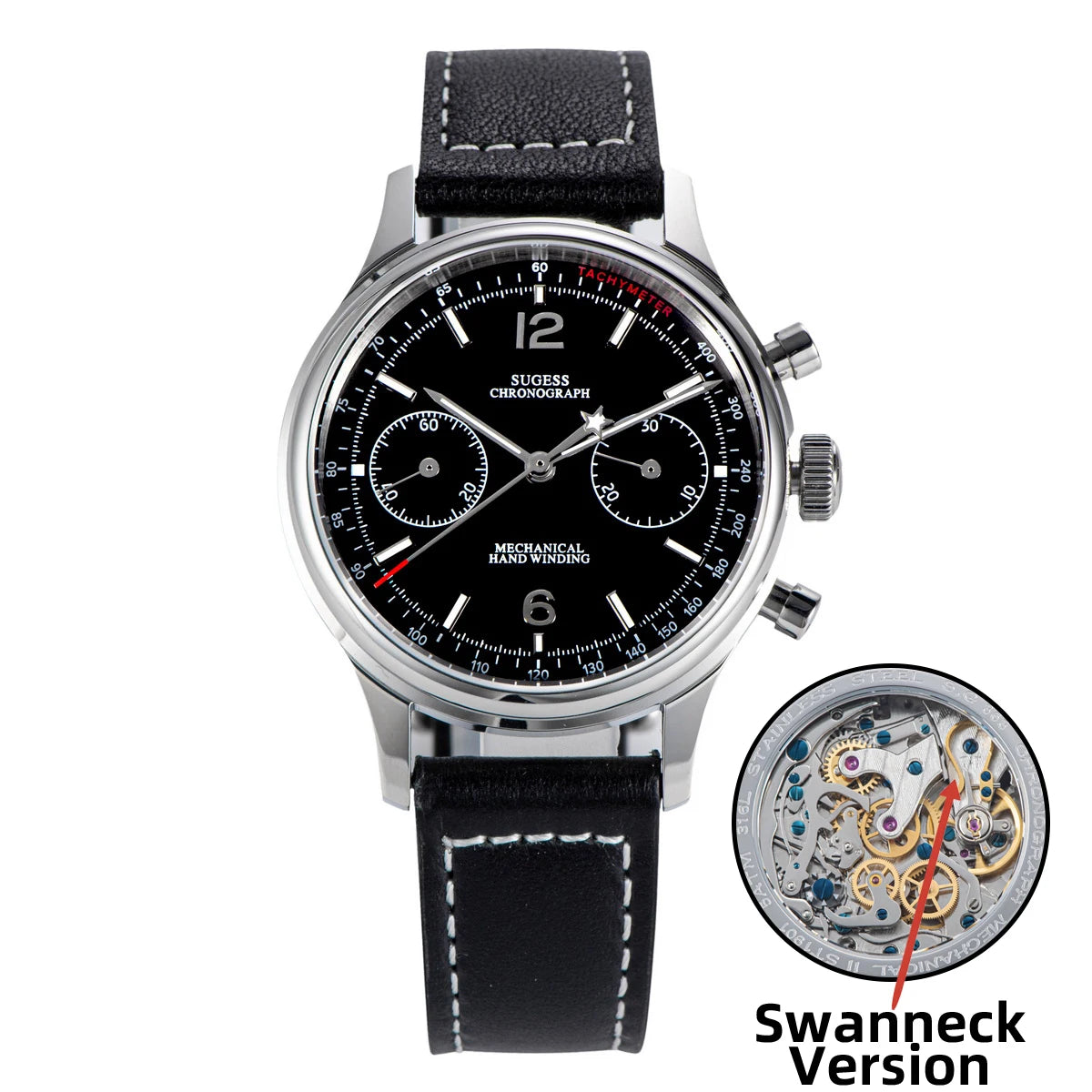 Vexaroa Pilot Chronograph Watch Seagull ST1901 Panda