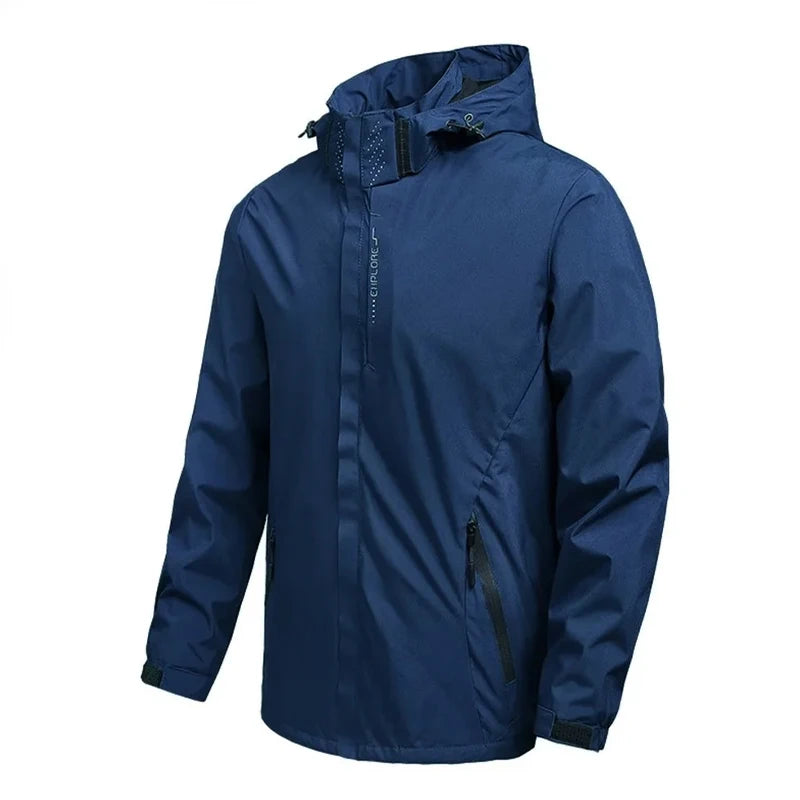 Vexaroa Men's Waterproof Hooded Outdoor Rain Jacket