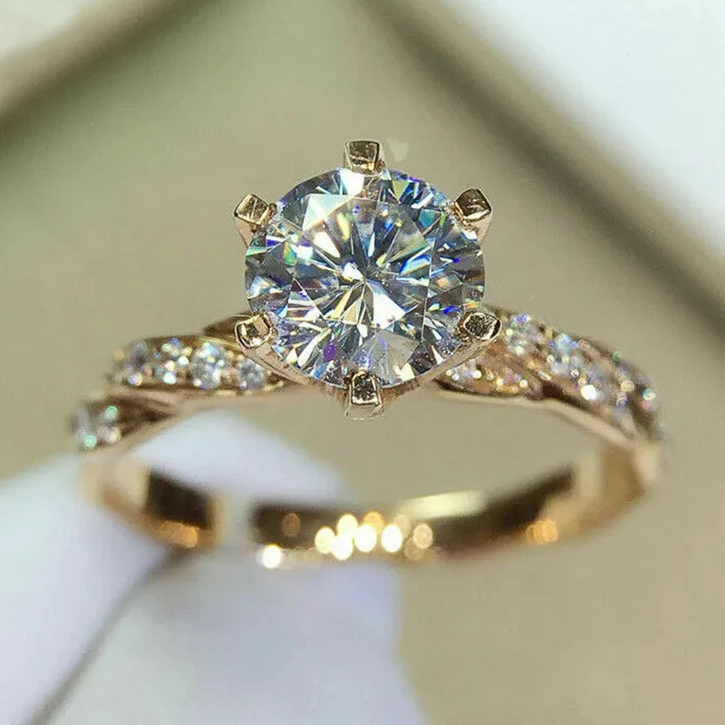Vexaroa Gold-Tone Six-Prong CZ Wedding Ring — Vexaroa product image 7