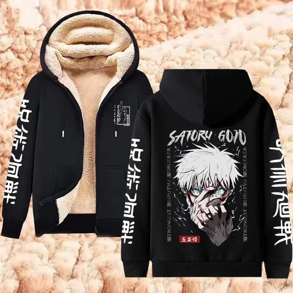 Vexaroa Gojo Satoru Anime Fleece Zip Hoodie — product image 15