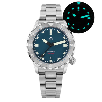 Automatic Diver Watch 39mm PT5000 Mechanical Sapphire 200m Waterproof PVD BGW9 Lume Steel Bracelet Mens Watchs