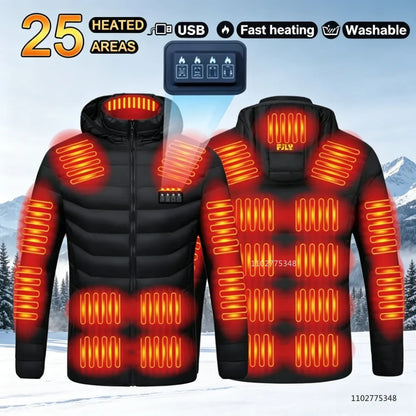 Vexaroa Heated Jacket Men Women Winter Self-Heating Down Coat