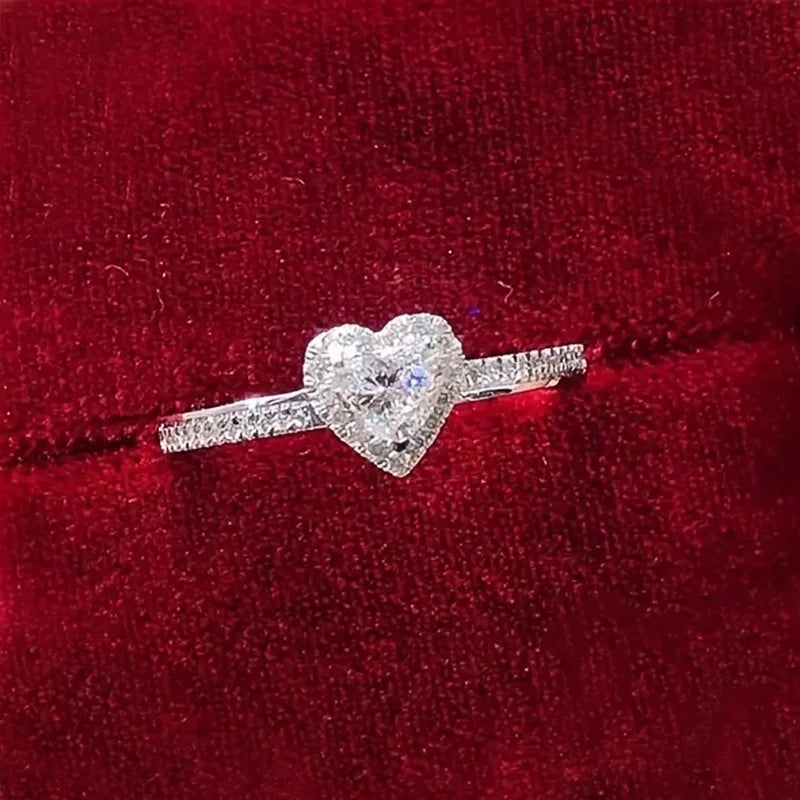 Vexaroa Silver-Tone Heart CZ Engagement Ring — Vexaroa product image 7