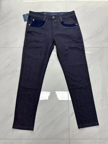 Vexaroa Men's Embroidered Stretch Jeans