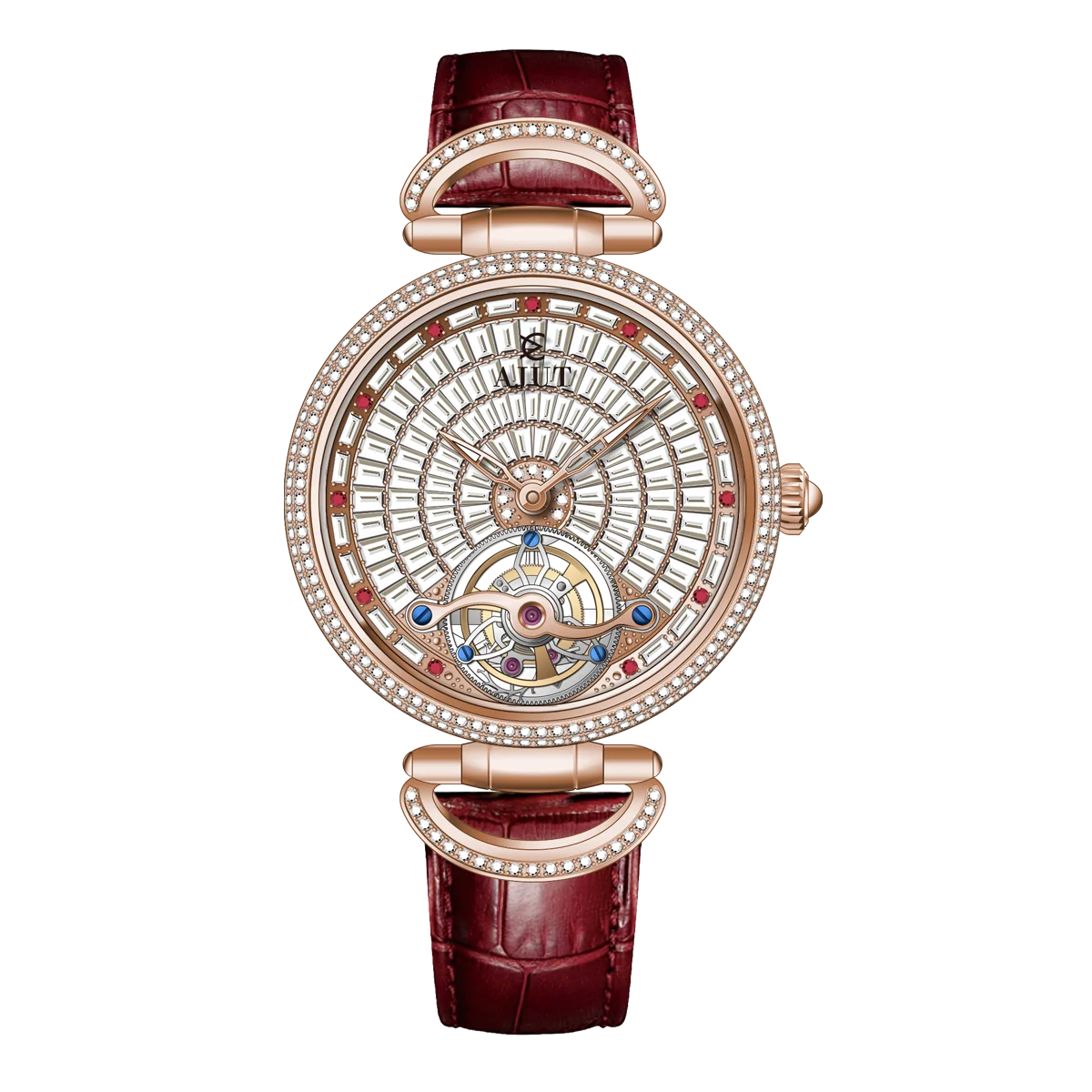 Automatic Tourbillon Zircon Luxury Watch | Vexaroa