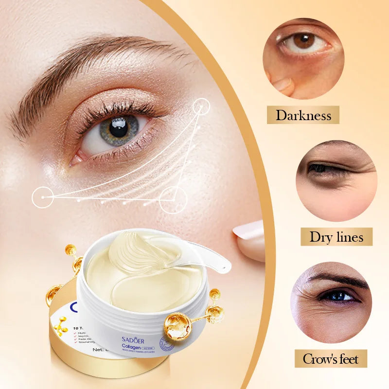 Vexaroa Crystal Collagen Eye Masks – Dark Circles, Sadoer, 60 Pcs