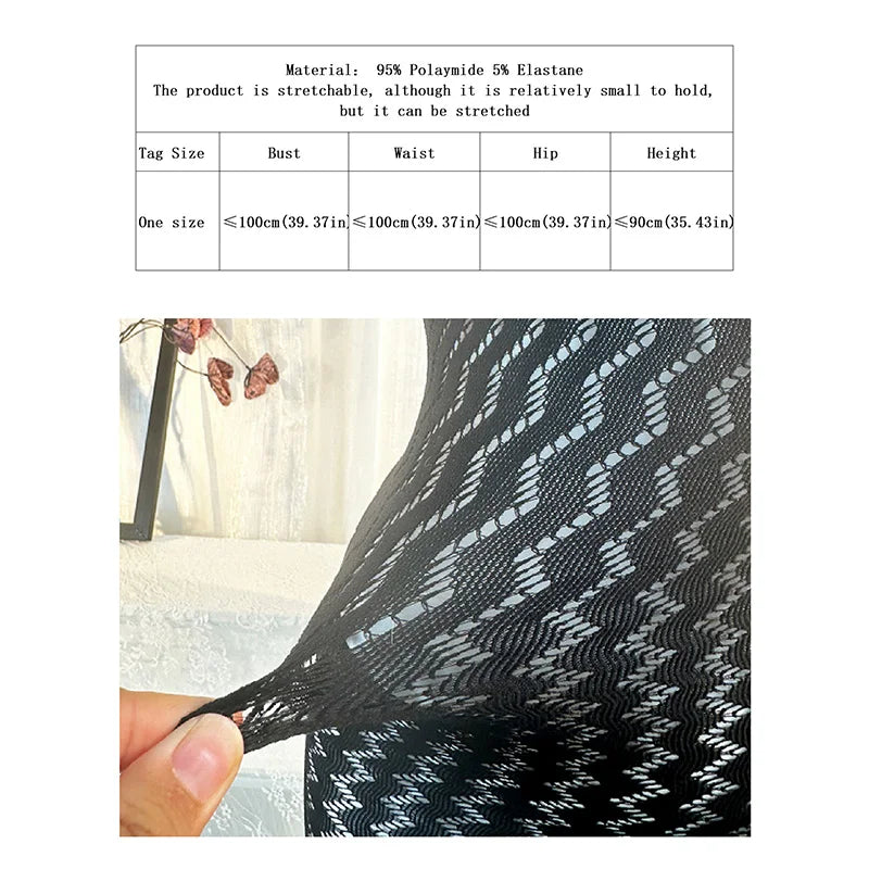 Fishnet Dress See Through Women's Bedroom Outdoor Casual