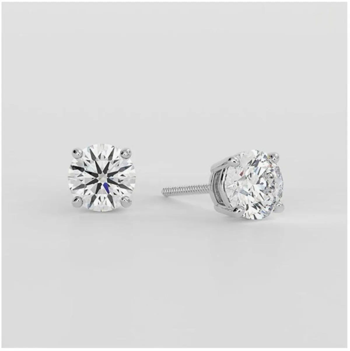 Vexaroa 1 CT Lab-Grown Diamond Stud Earrings in 14K Gold
