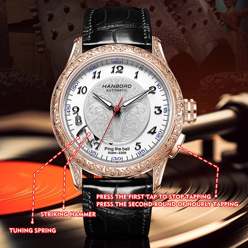 Vexaroa Men's 100M Automatic Alarm Watch with Sapphire