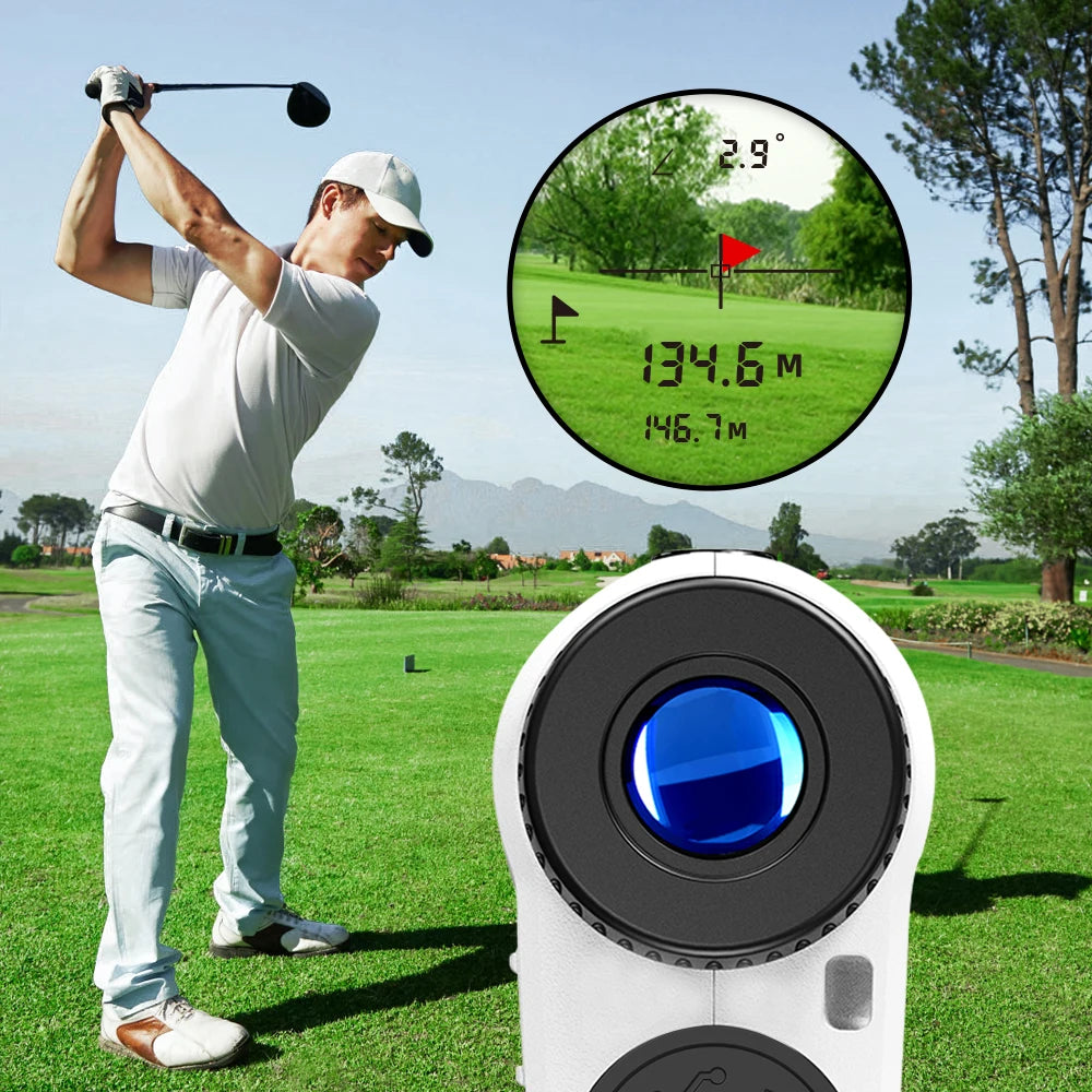 REVASRI Golf Laser Rangefinder Type-C Charge 600M/1000M 6X Magnification Monocular Telescope Range Finder for Outdoor Sports