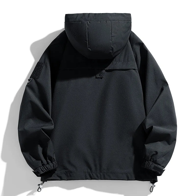 Vexaroa Men's Waterproof Hooded Windbreaker Softshell Jacket
