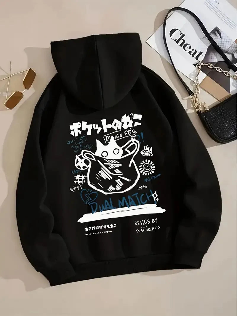 Vexaroa Black Cat Graphic Hoodie product image 19 | Vexaroa