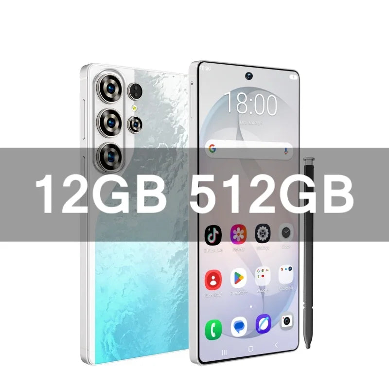 S26 Ultra Celulares Android Moblie Smartphone Original 6.9 Inch Phones Global Version Unlocked 5G Dual Sim CellPhones AB25
