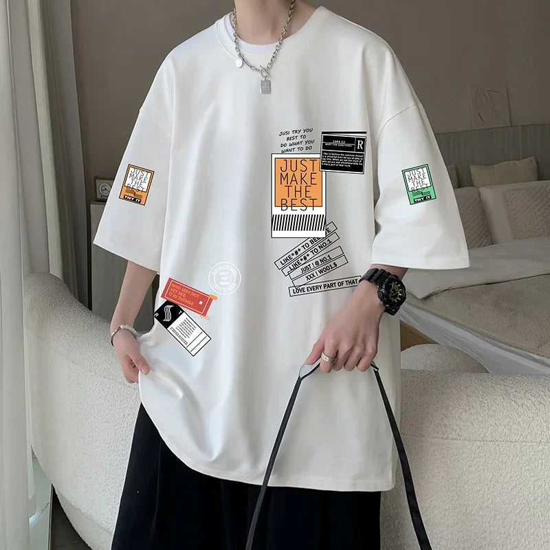 Vexaroa men's oversized letter graphic T-shirt product image 33