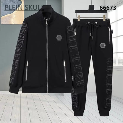 Skull Gothic Zipper 2-Piece Sports Set | Vexaro