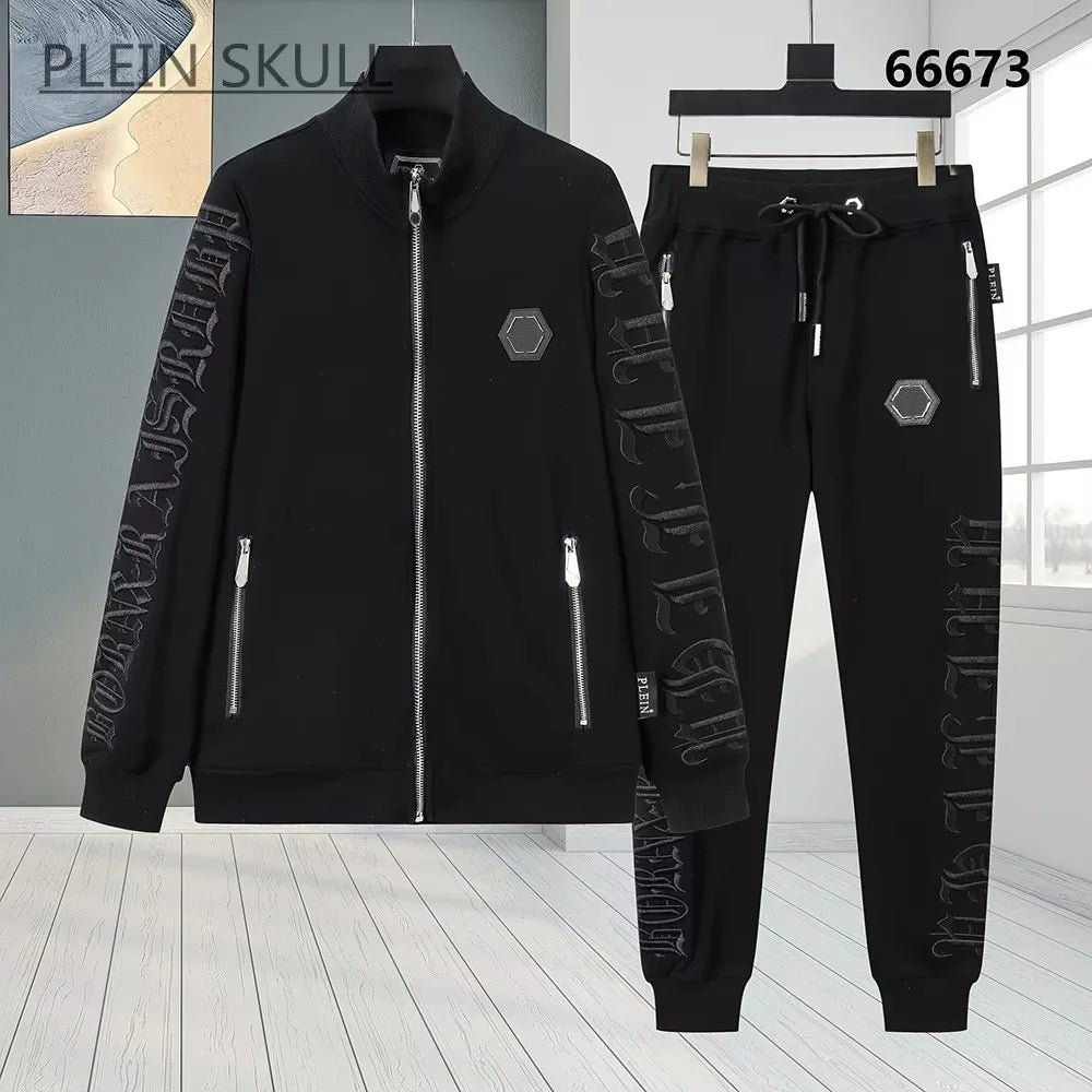 Skull Gothic Zipper 2-Piece Sports Set | Vexaro