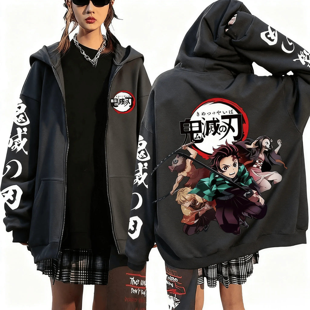 Vexaroa Devil Killer Anime Zip Hoodie — product image 2