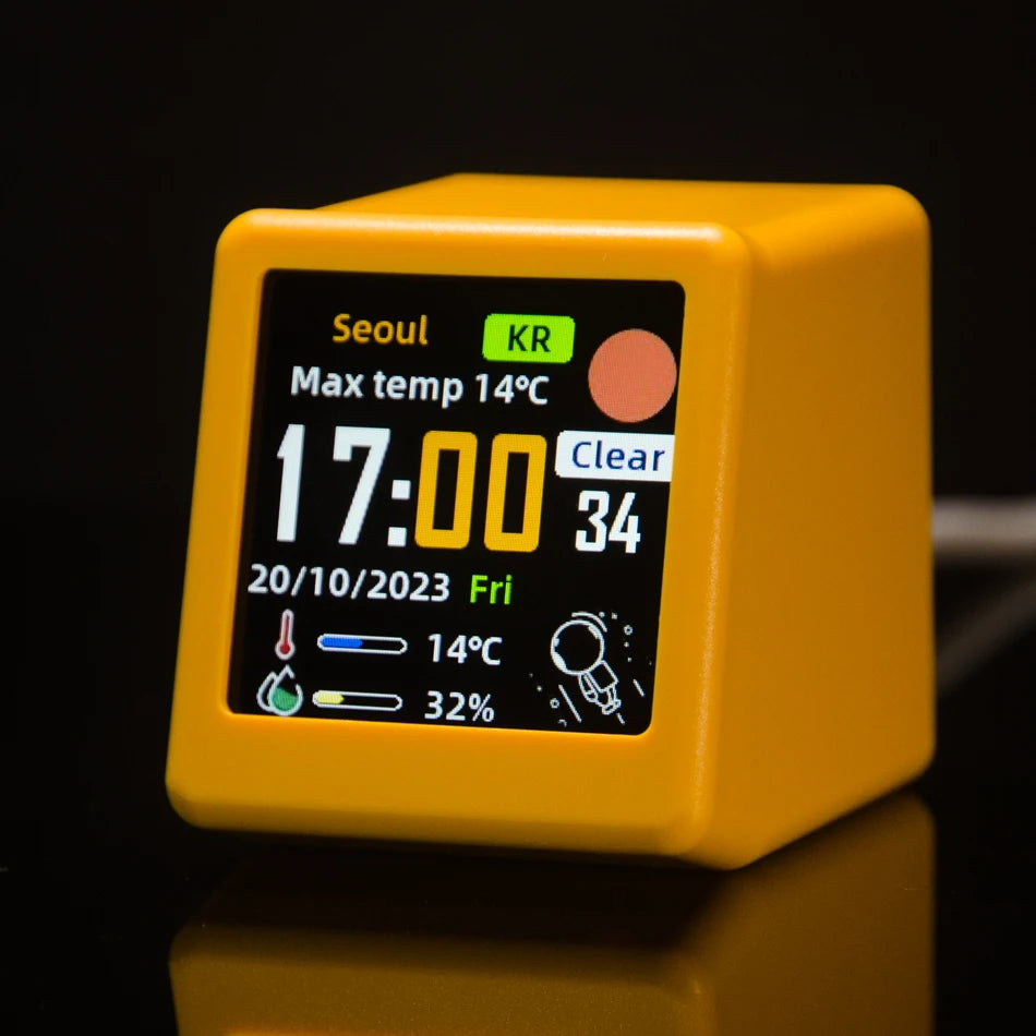 Vexaroa Mini WiFi Weather Clock with IPS LCD Display – product view 8