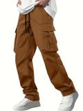 Vexaroa Men's Drawstring Multi-Pocket Cargo Work Pants
