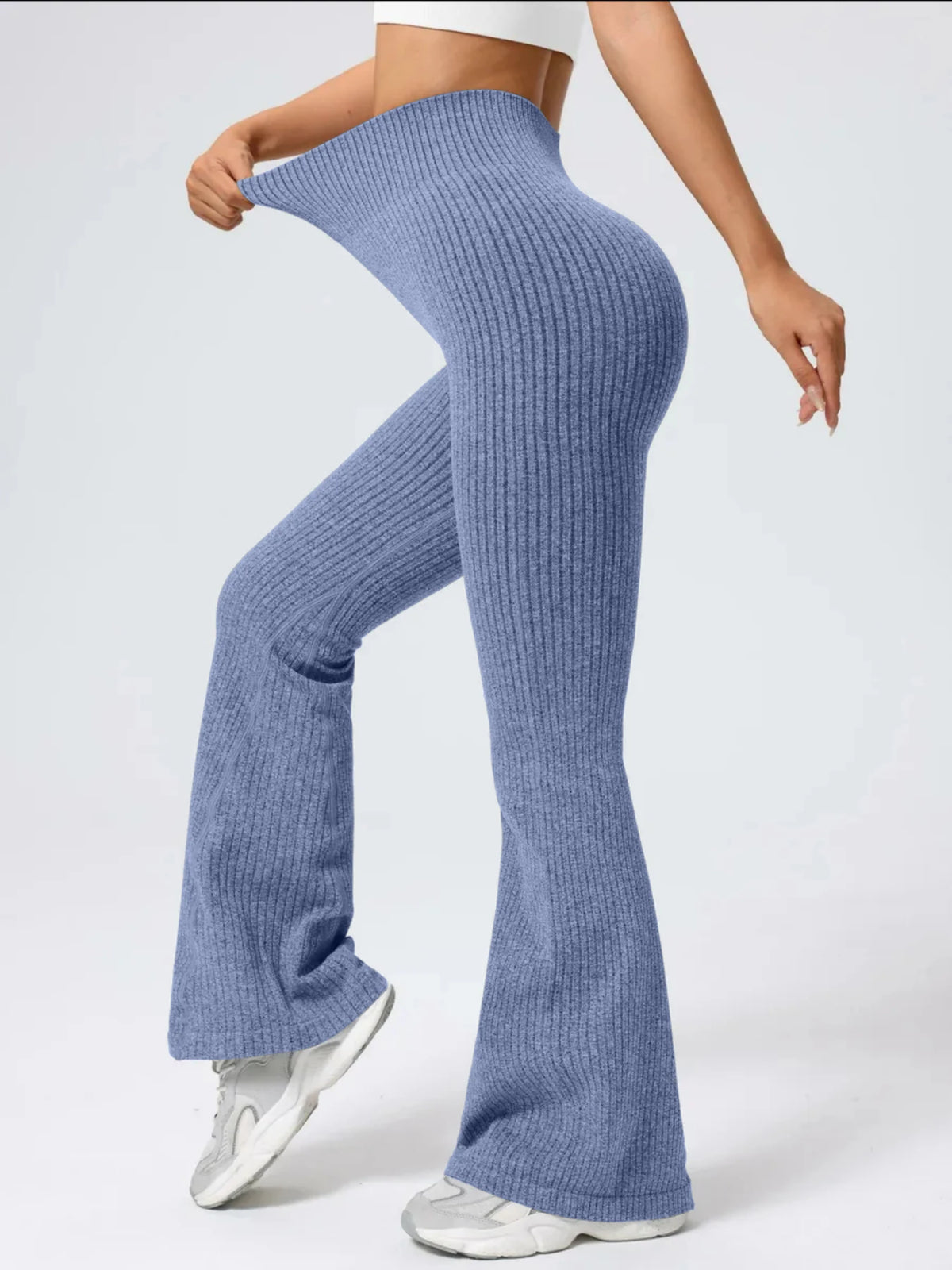 Vexaroa Women's High Waist Bell Bottom Flare Pants Sporty Fit