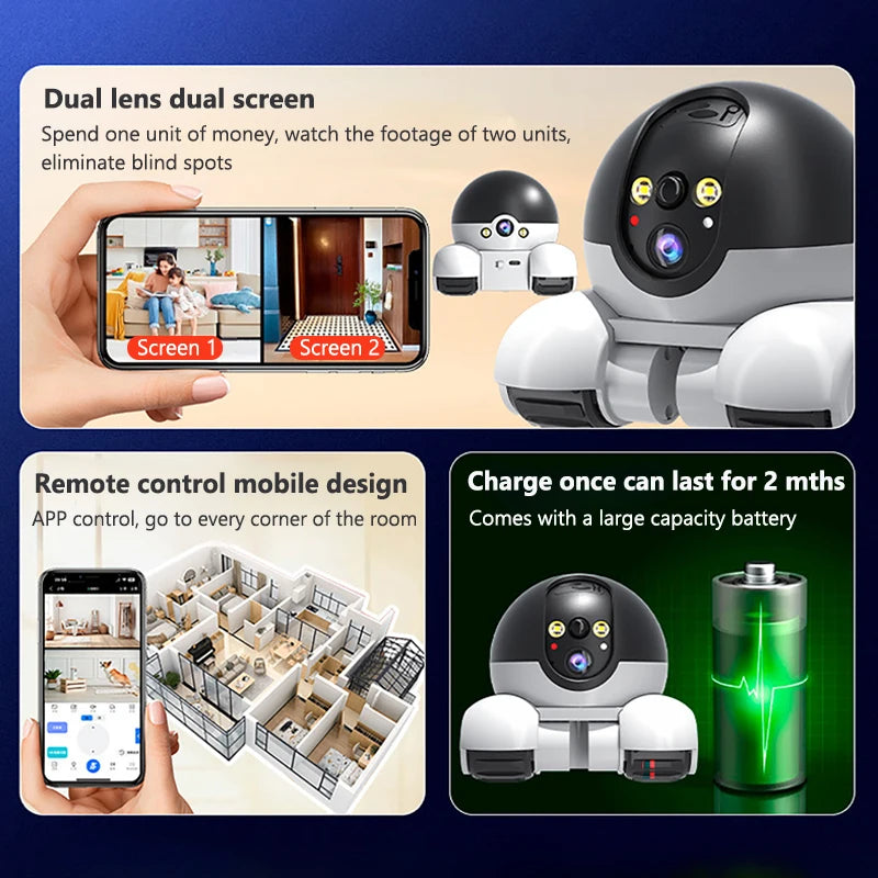 Vexaroa 1080P dual-lens WiFi PTZ security camera — product image 3