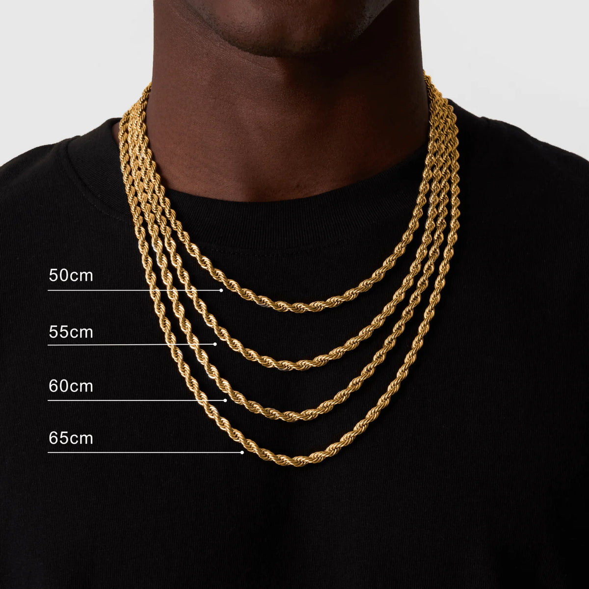 Vexaroa Gold-Tone Twisted Rope Chain Necklace — Vexaroa product image 3
