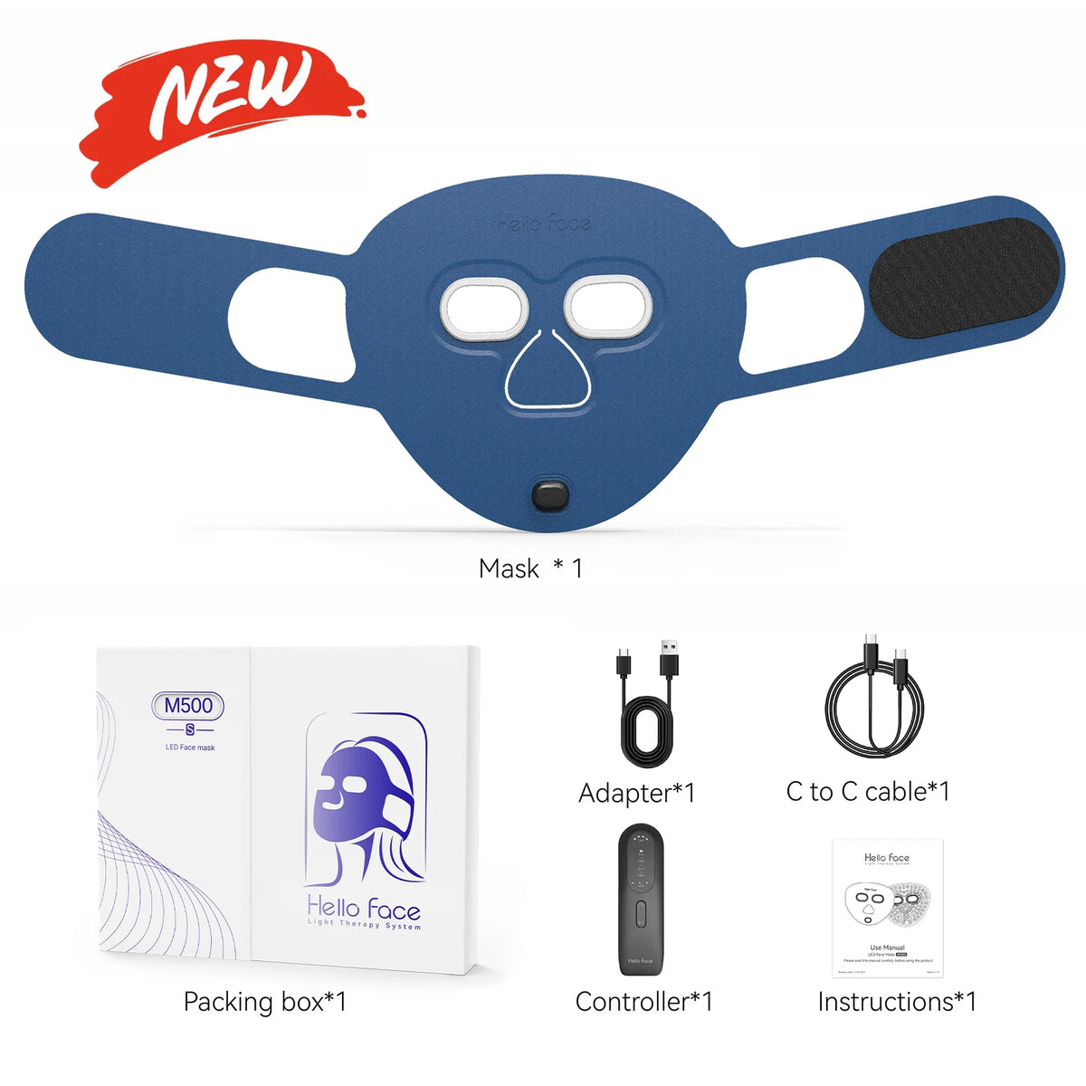 Vexaroa Wireless Red Light & Near-Infrared LED Facial Mask
