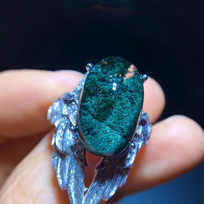 Green Phantom Quartz Ring 17mm | Vexaroa