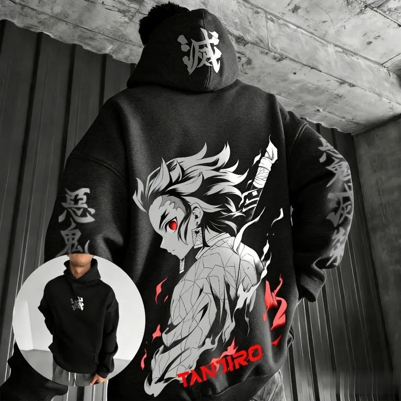 Vexaroa Tanjiro Anime Graphic Pullover Hoodie — product image 4