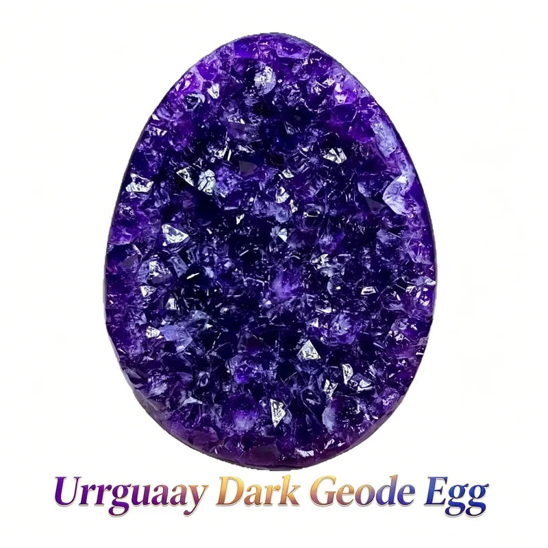 3A Natural Uruguay Purple Amethyst Geode Egg Crystal Specimen Spiritual Healing Mineral Stone Home Decor Meditation Collectible