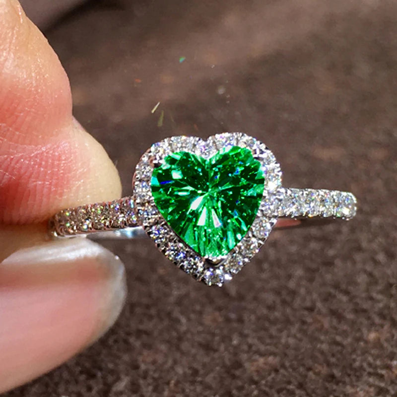 Vexaroa Heart CZ Engagement Ring with Red or White Stone — Vexaroa product image 43