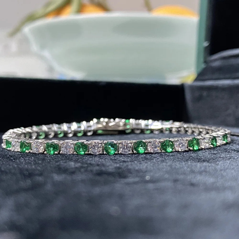 Vexaroa PT950 Platinum Rainbow Diamond Tennis Bracelet – Unisex