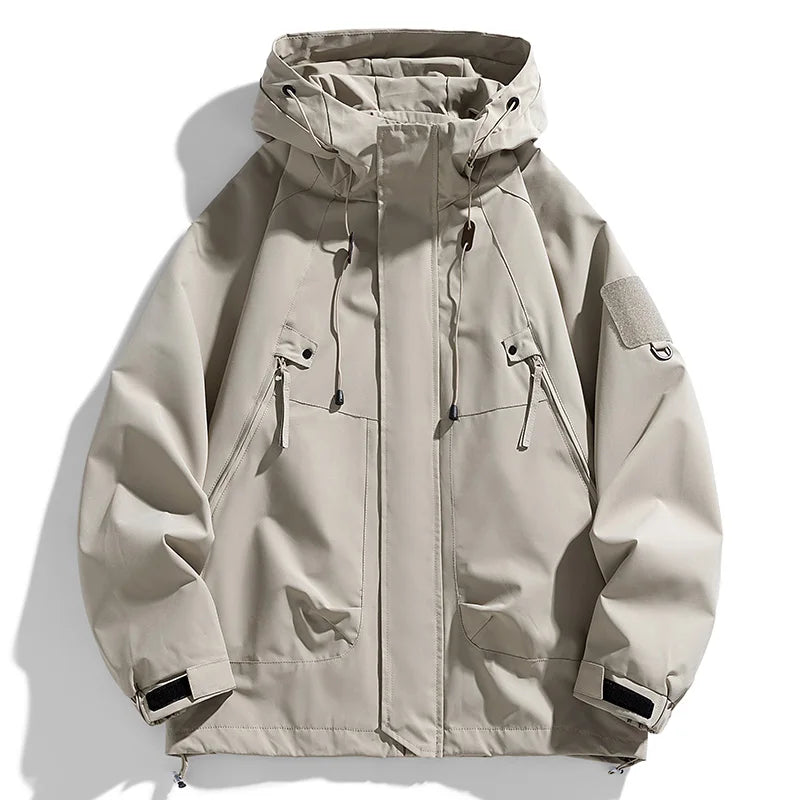 Vexaroa Men's Waterproof Hooded Windbreaker Softshell Jacket
