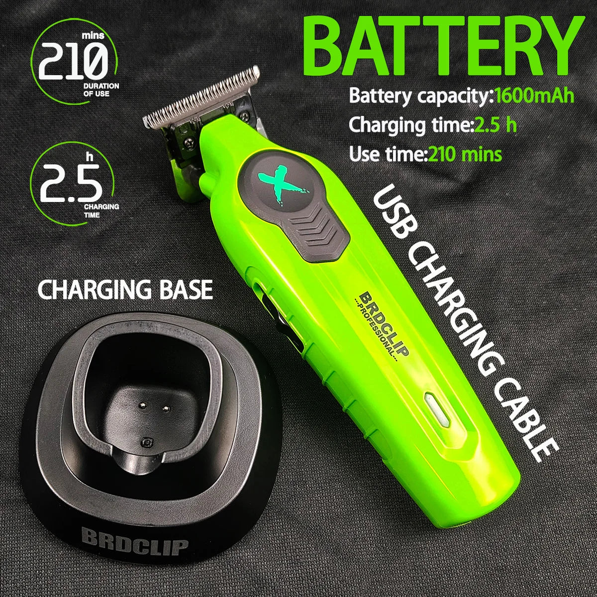 Professional Electric Trimmer BRDCLIP FA1T Men's Carving Oil Head Gradient Hair Salon Barber Shop Hair Clipper 7800RPM DLC Blade