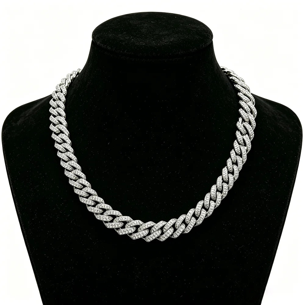 Vexaroa 14mm Iced-Out Cuban Chain Necklace — Vexaroa product image 5