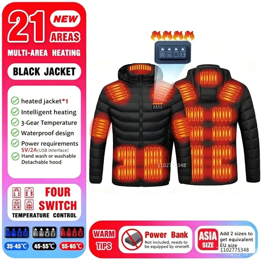 Vexaroa Multi-Zone Heated Jacket with Hood