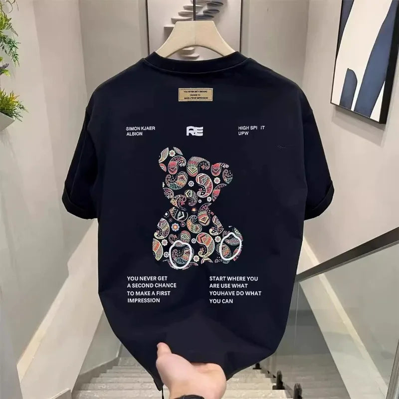 Vexaroa bear print men's summer T-shirt product image 15