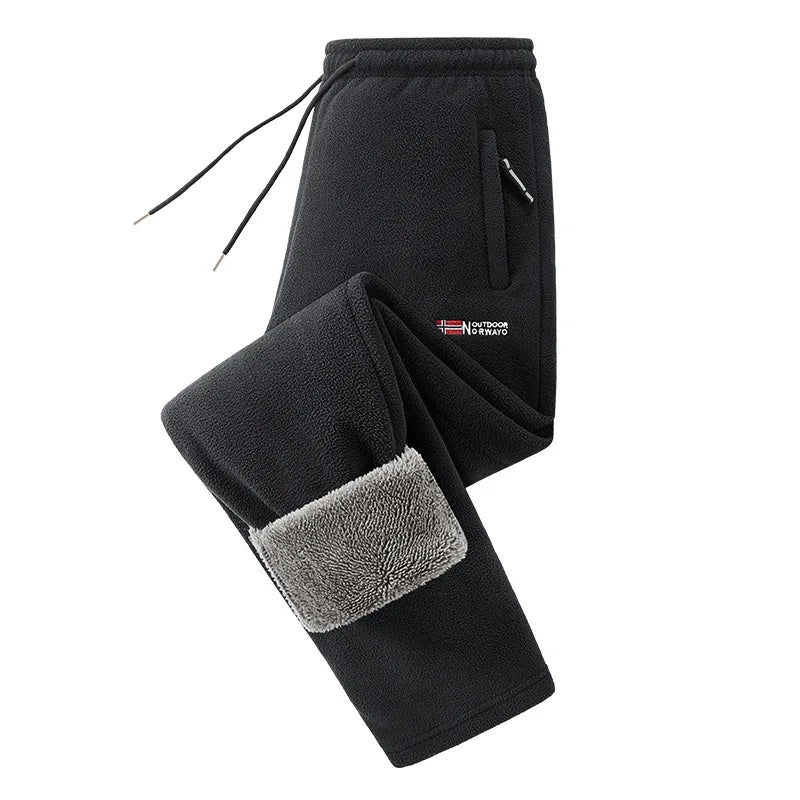 Fleece Work Wear for Men Norway Style Heavy Warm Pants Plus Size Big Tall Winter Thermal Underwear Men Trousers Sweatpants
