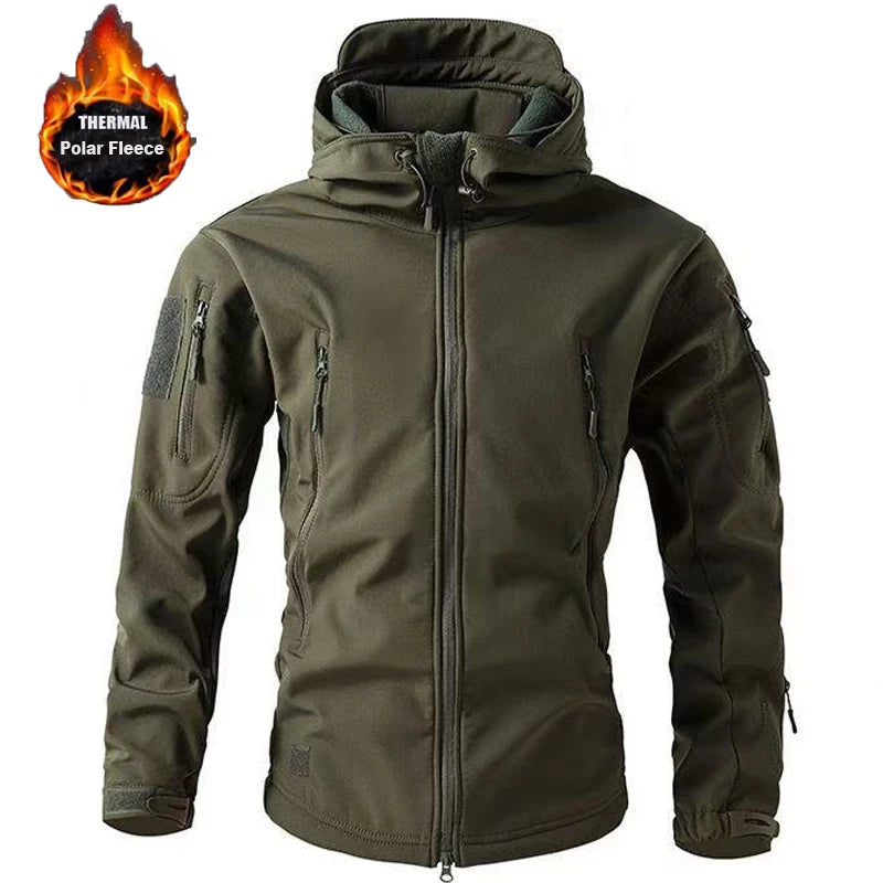 Vexaroa Men's Softshell Fleece Jacket Windproof Outdoor M-5XL