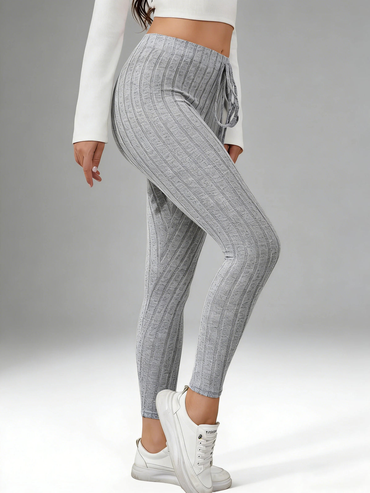 Vexaroa Women's High-Waist Stretch Leggings Solid Sport Pants