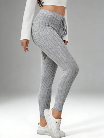 Vexaroa Women's High-Waist Stretch Leggings Solid Sport Pants